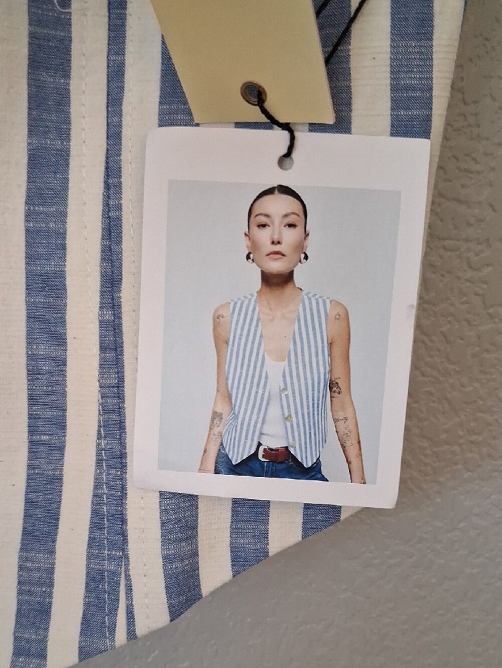 Nation LTD Blue and White Striped Top - Picture 6 of 7